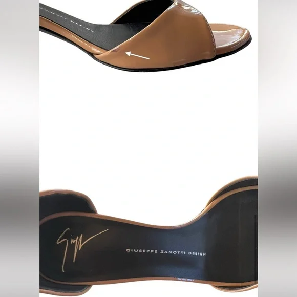 GIUSEPPE ZANOTTI Patent Leather Cuoionero Sandal Sz 38/8 - Picture 2 of 4